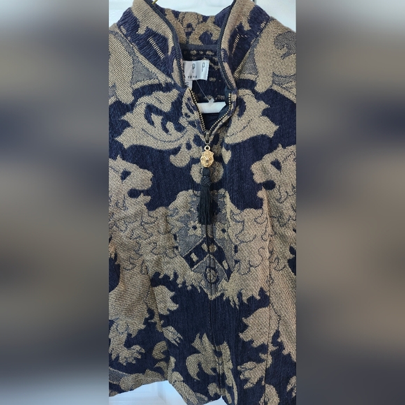 NWOT TAPP New York Vintage Rare Lion King Embroided Jacket Size S, 4 Black Gold - Picture 3 of 6